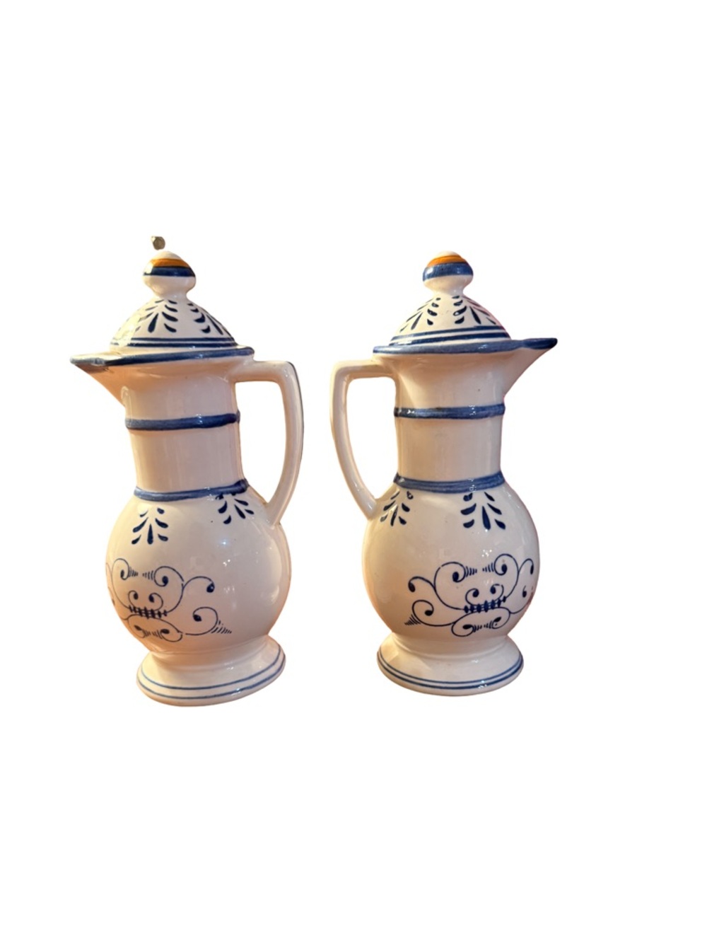 Vintage Hand-Painted Royal Sealy Oil & Vinegar Ceramic Cruet Set - Picture 4 of 4